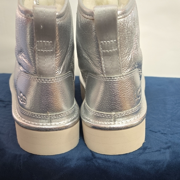 UGG Women's Metallic Silver Winter Boots - Picture 3 of 9
